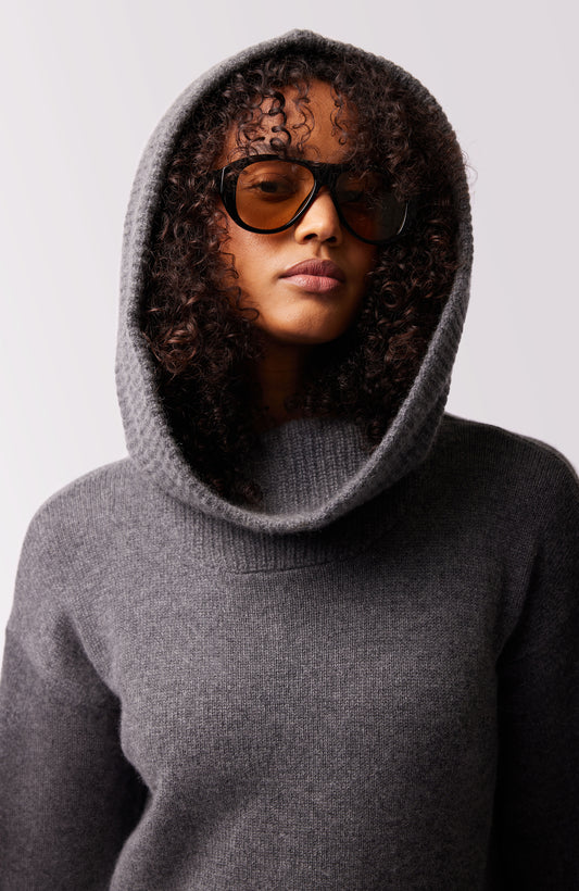 Kendal Cashmere Pullover Hoodie - Thunder