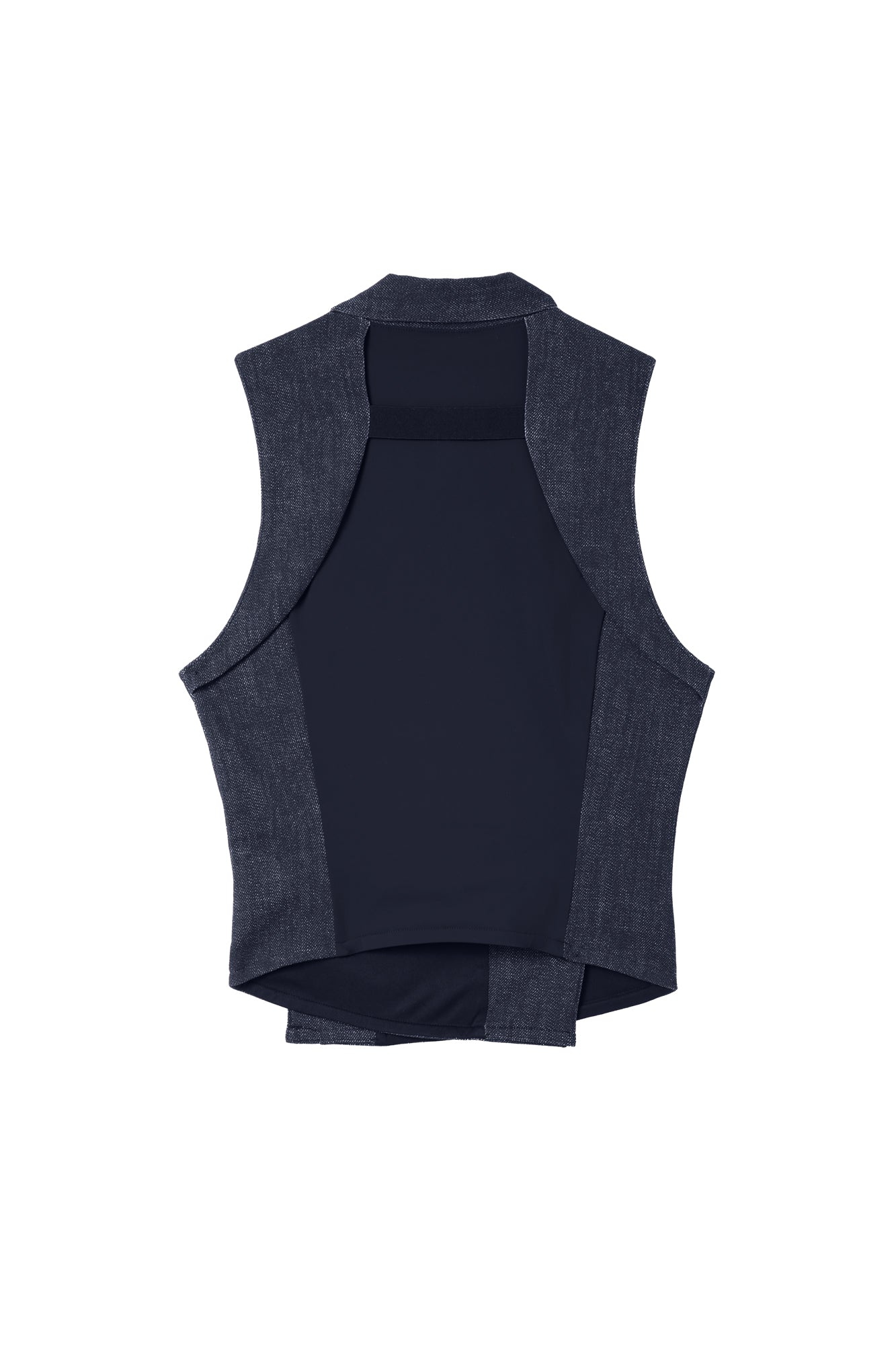 Delara Faux Denim Contrast Vest - Denim