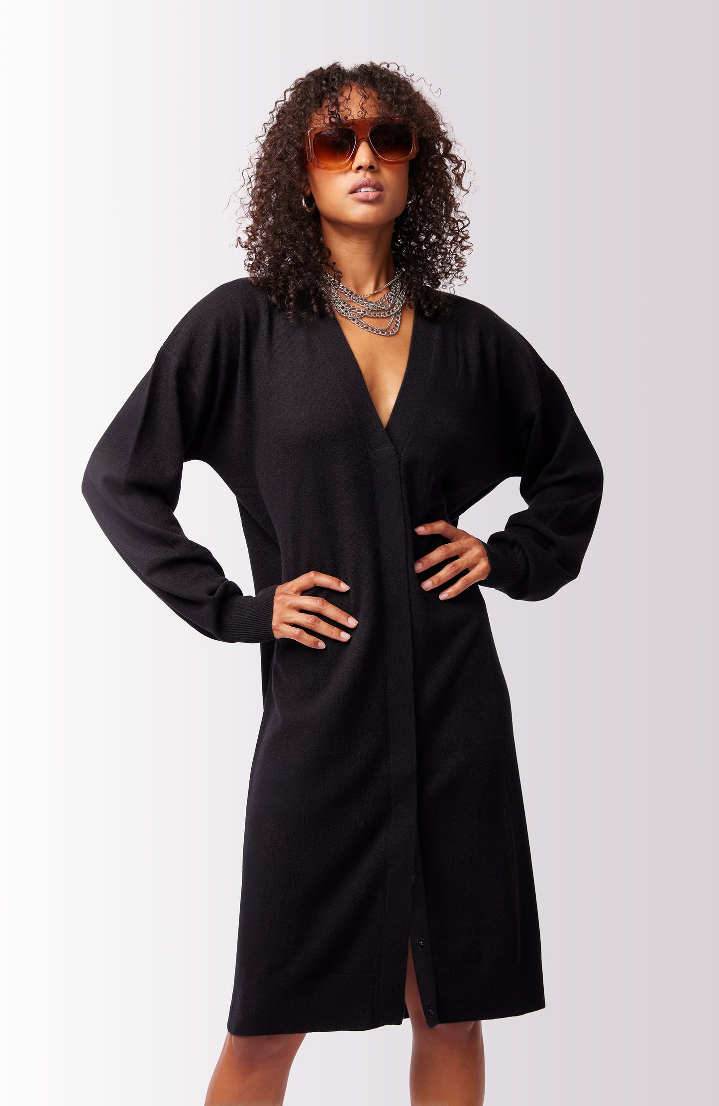 Carrie Cashmere Cardigan - Black