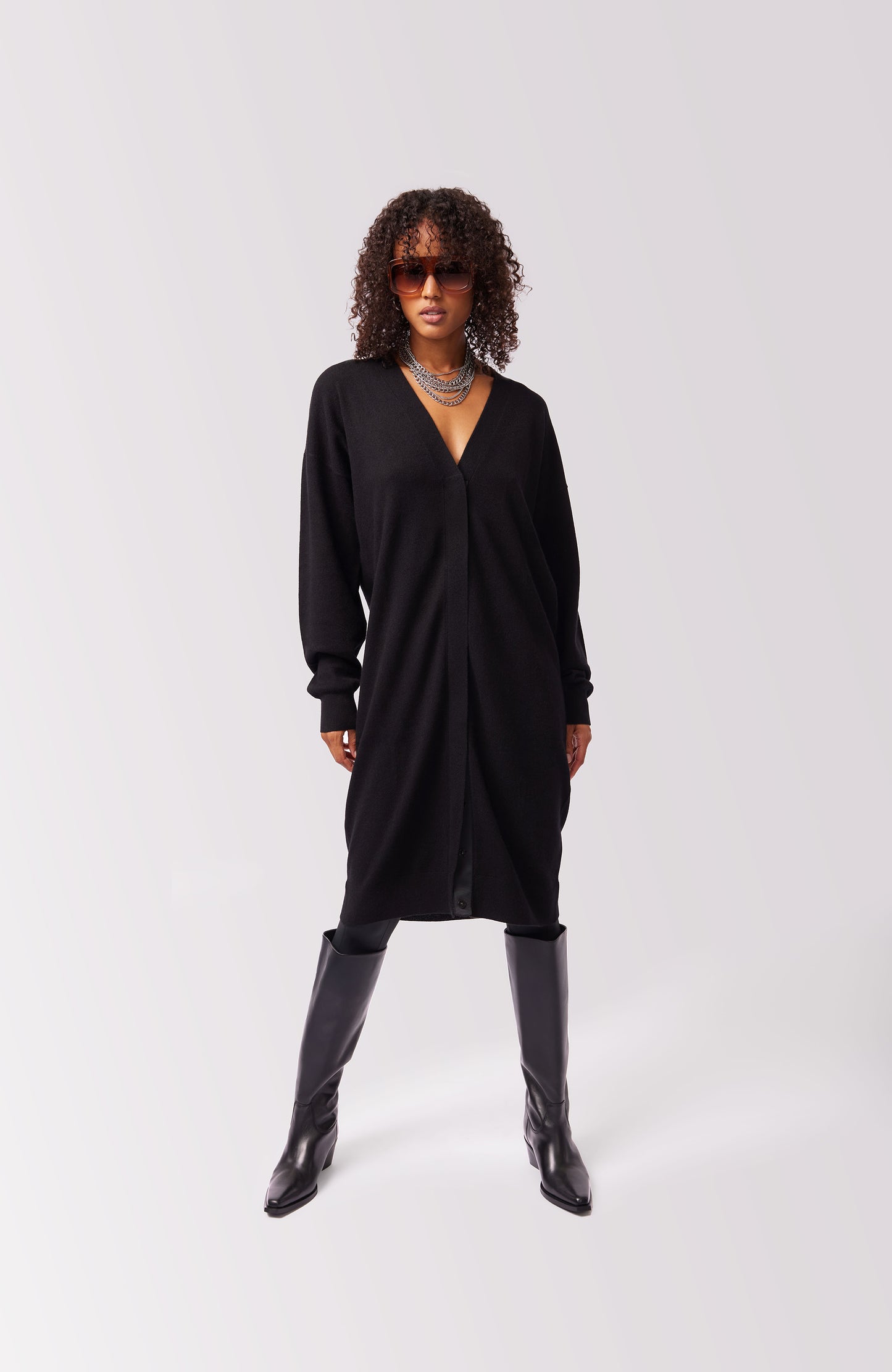Carrie Cashmere Cardigan - Black