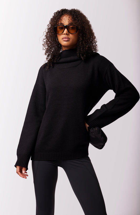 Kendal Cashmere Pullover Hoodie - Black