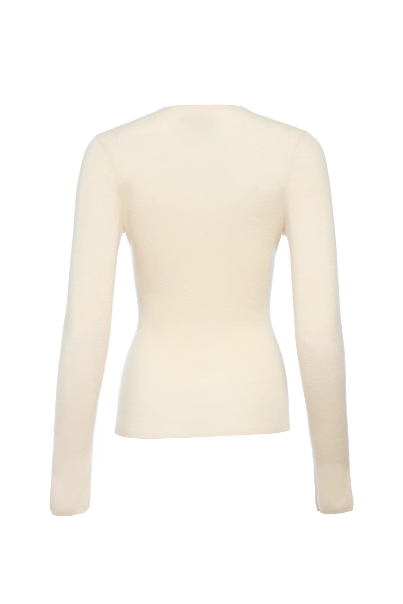 Haze Tissue Cashmere Long Sleeve Top - Coconut Milk