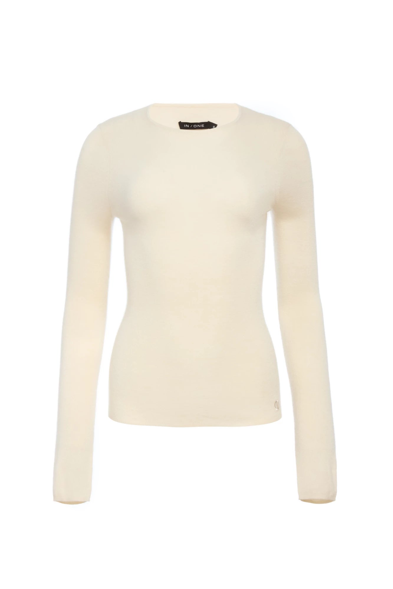 Haze Tissue Cashmere Long Sleeve Top - Coconut Milk